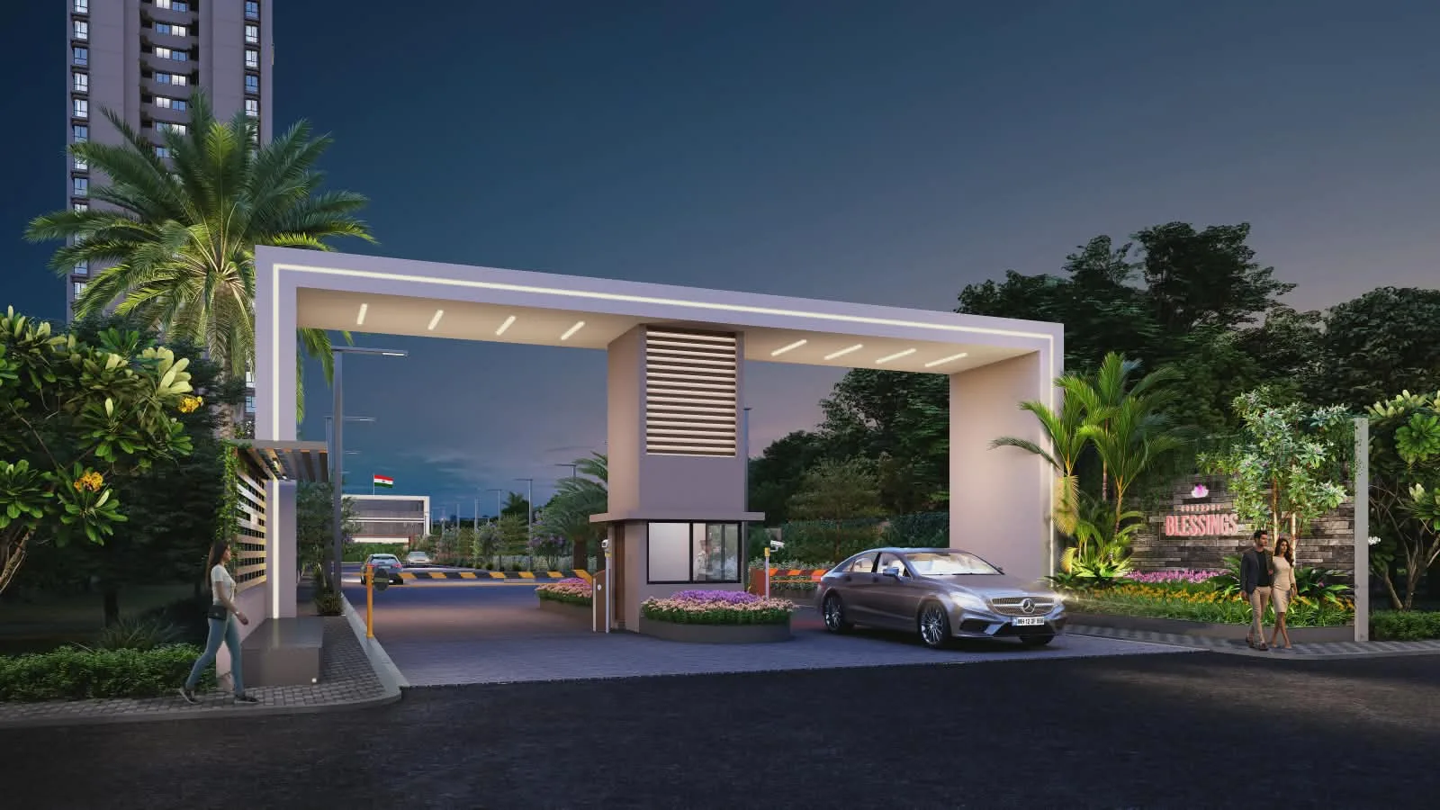 Sai Ananta Tower Elevation Render